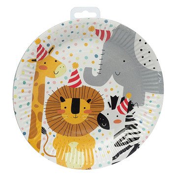 Paper Plates Safari, 8 pcs.