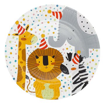 Paper Plates Safari, 8 pcs.