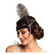 Stirnband Flapper Schwarz