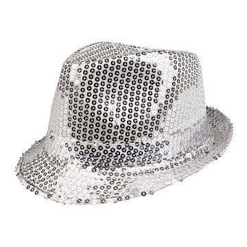 Hat Popstar Sequins Silver