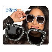 Partybrille Bling Bling Schwarz