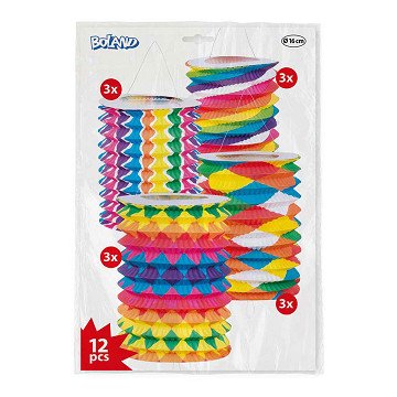 Papieren Treklampionnen 16cm, 12st.