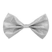 Vlinderstrik Glitter Zilver