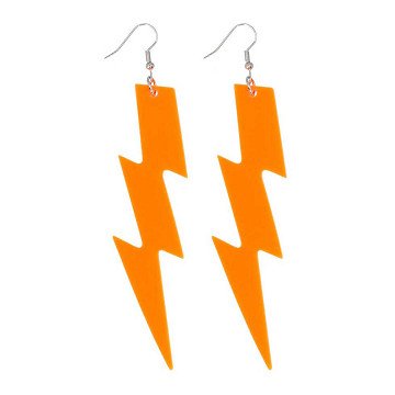Ohrringe Blitz Neon Orange
