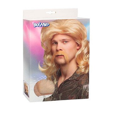 Barry Perücke mit Schnurrbart