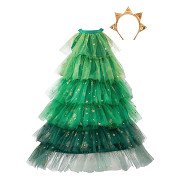 Kerstboomjurk met Haarband - 3-4 Jaar