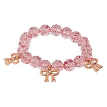 Precious Bows Kralenarmband Roze