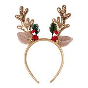 Weihnachts-Rudolph-Haarreif – Gold