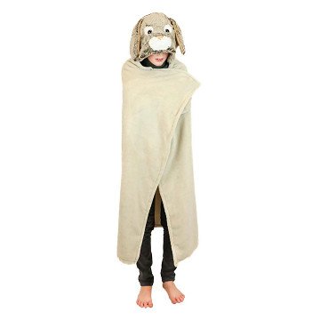 Noxxiez Cuddle Blanket with Hood Rabbit, 130x100cm