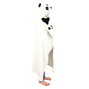 Noxxiez Kuscheldecke mit Kapuze Panda, 130x100cm