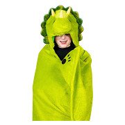 Noxxiez Kuscheldecke mit Kapuze Dino, 130x100cm