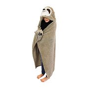 Noxxiez Faultier Kuscheldecke mit Kapuze, 130x100cm