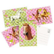 Invitation cards Horses. 6 pcs.