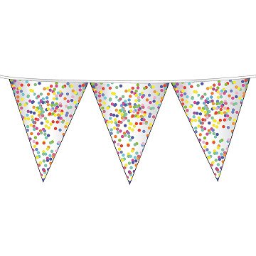 Confetti bunting, 6mtr.