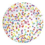 Plates Confetti, 8pcs.