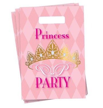 Uitdeelzakjes Princess Party, 6st.