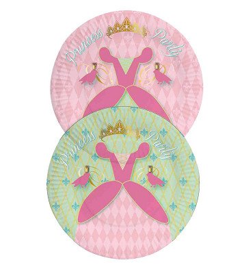 Princess Party plates, 8pcs.