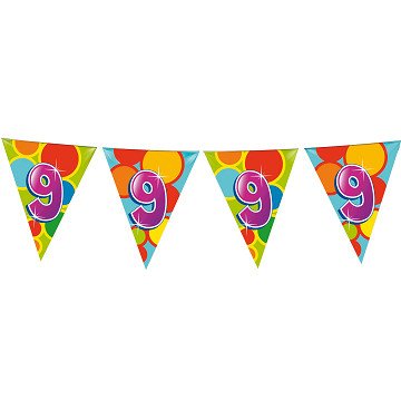 Wimpelkette 9 Jahre, 10mtr.
