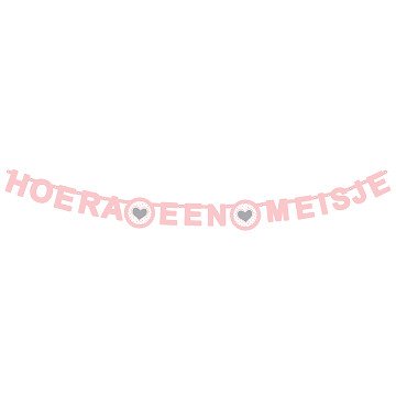 Buchstabengirlande - Hurra ein Mädchen