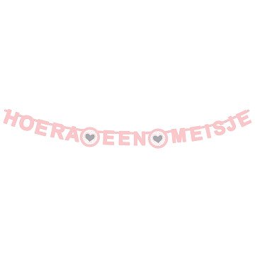 Letterguirlande - Hoera een Meisje