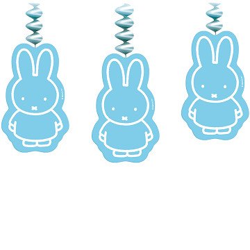 Hanging decoration Miffy Blue, 3 pcs.