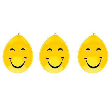 Balloons smiley face, 6pcs.