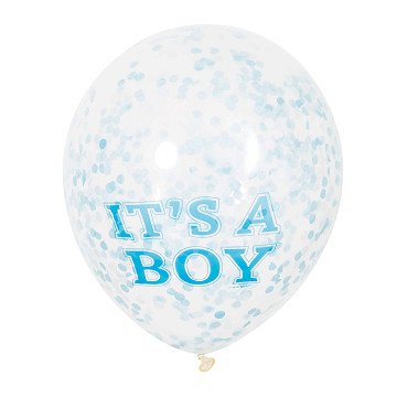 Confetti Balloons Boy, 6pcs.