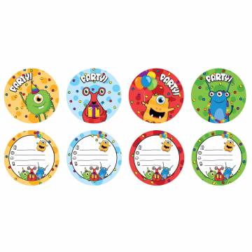 Monster Party Invitations, 6pcs.