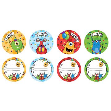 Monster Party Invitations, 6pcs.