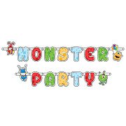 Buchstabenbanner Monster Party