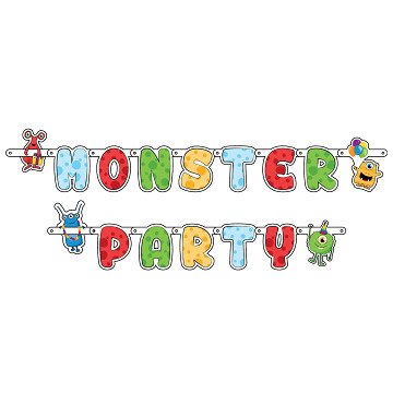 Buchstabenbanner Monster Party