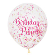 Confetti Ballonnen Prinses, 6st.