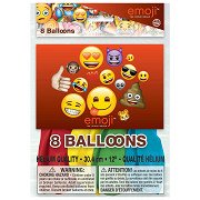Luftballons Emoji, 8 Stück.