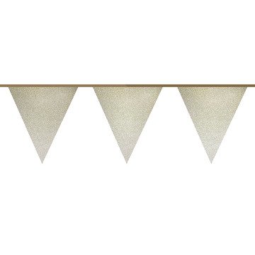 Flaggenlinie Gold Glitter, 6mtr.