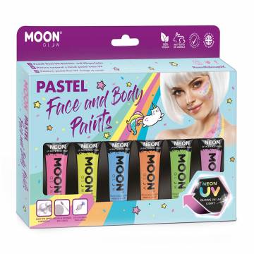 Face & Body Paint Make-up Set - Pastel Neon