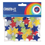 Foam stickers Stars Glitter, 54st.