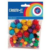 Pom-poms Pastel colours, 62gr.