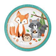 Wild Ones Plates Forest Animals, 8 pcs.