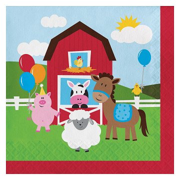 Farm Napkins, 18pcs.