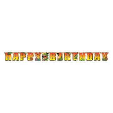 Dino-Buchstabenbanner Happy Birthday, 220cm