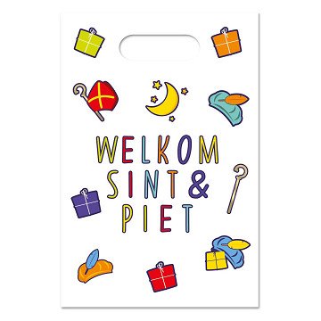 Uitdeelzakjes Welkom Sint & Piet, 6st