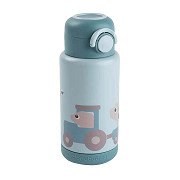 Done by Deer Isolierte Trinkflasche Tiny Farm - Blau
