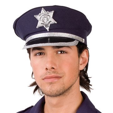 Polizeimütze Offizier (Größenverstellbar)