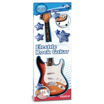Bontempi Elektrische Gitaar met Gitaarband en Microfoon