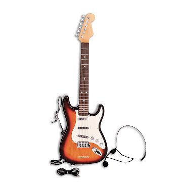 Bontempi Electric Guitar with Guitar Strap and Microphone