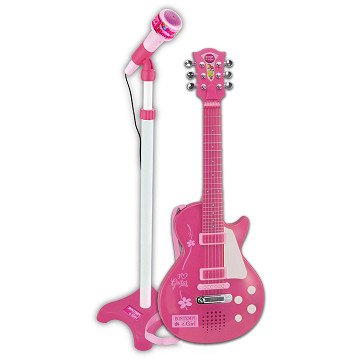 Bontempi Electric Guitar with Microphone Pink