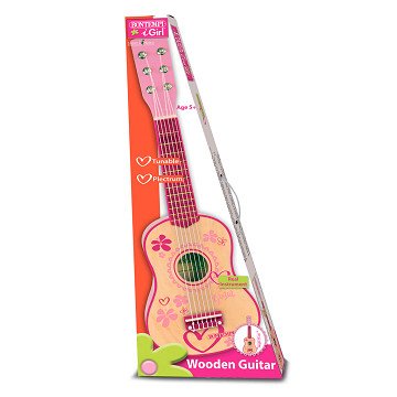 Bontempi Holzgitarre Pink, 55cm