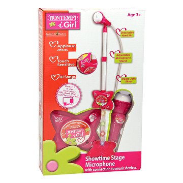 Bontempi Showtime Stage Microfoon - Roze