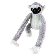 Jungle Mates Knuffel - Lemur Maki Grijs Zwart