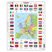 Larsen Map Europe with Flags, 70 pcs.